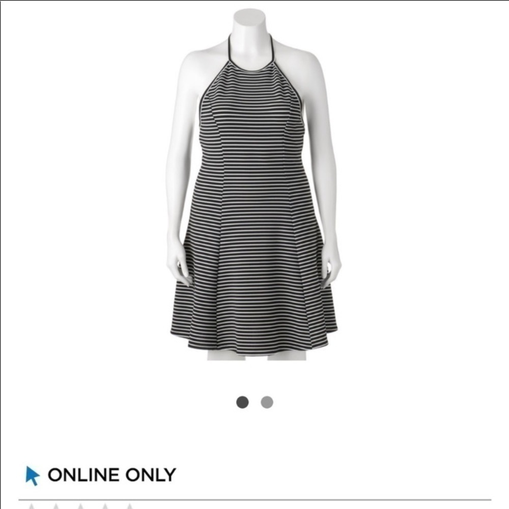 Juniors So‎ striped halter top dress